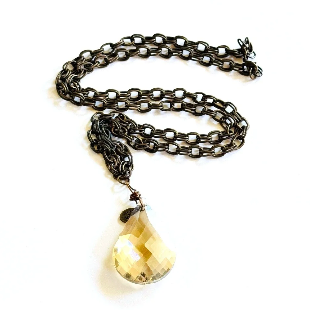 Lucy's Inspired designer‎ Necklace Austrian Crystal chain collar Elegant 38